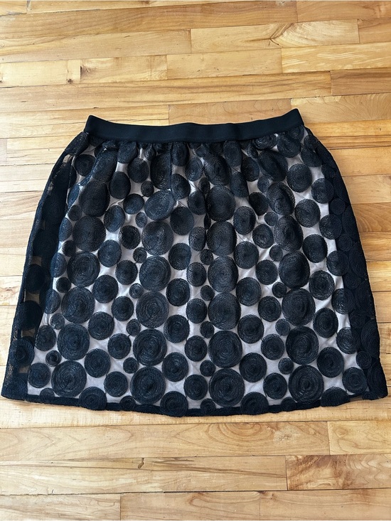 Lane Bryant Dresses & Skirts - Lane Bryant Black Circle Appliqué A-Line Skirt